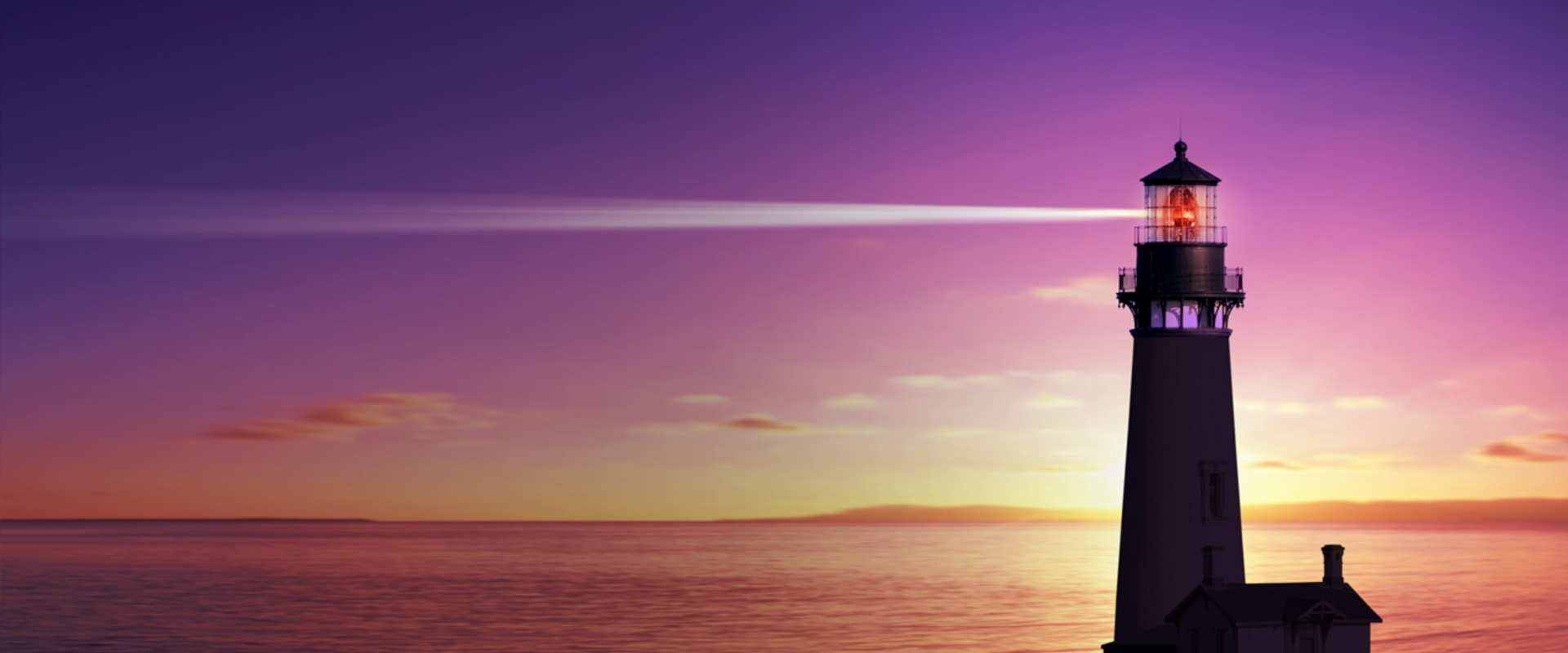 Lighthouse sunset mobile