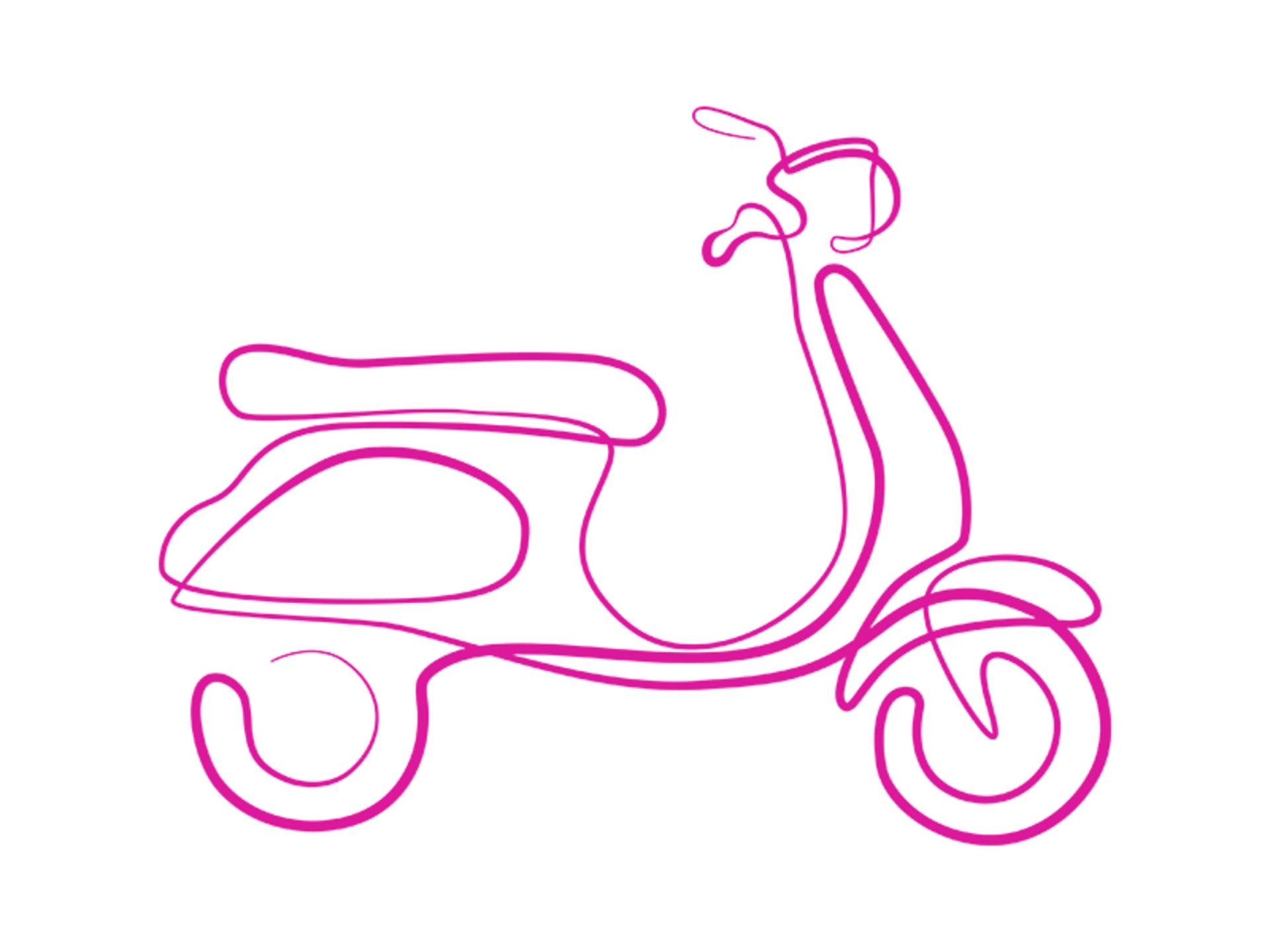 Vespa illustration pink
